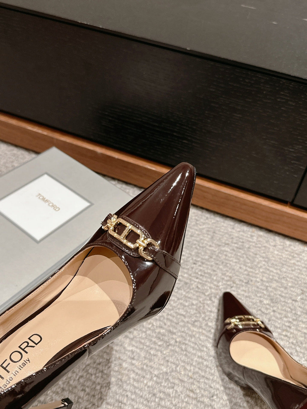 ROMAN HIGH-HEEL 10 CM IN PECAN BROWN CALFSKIN