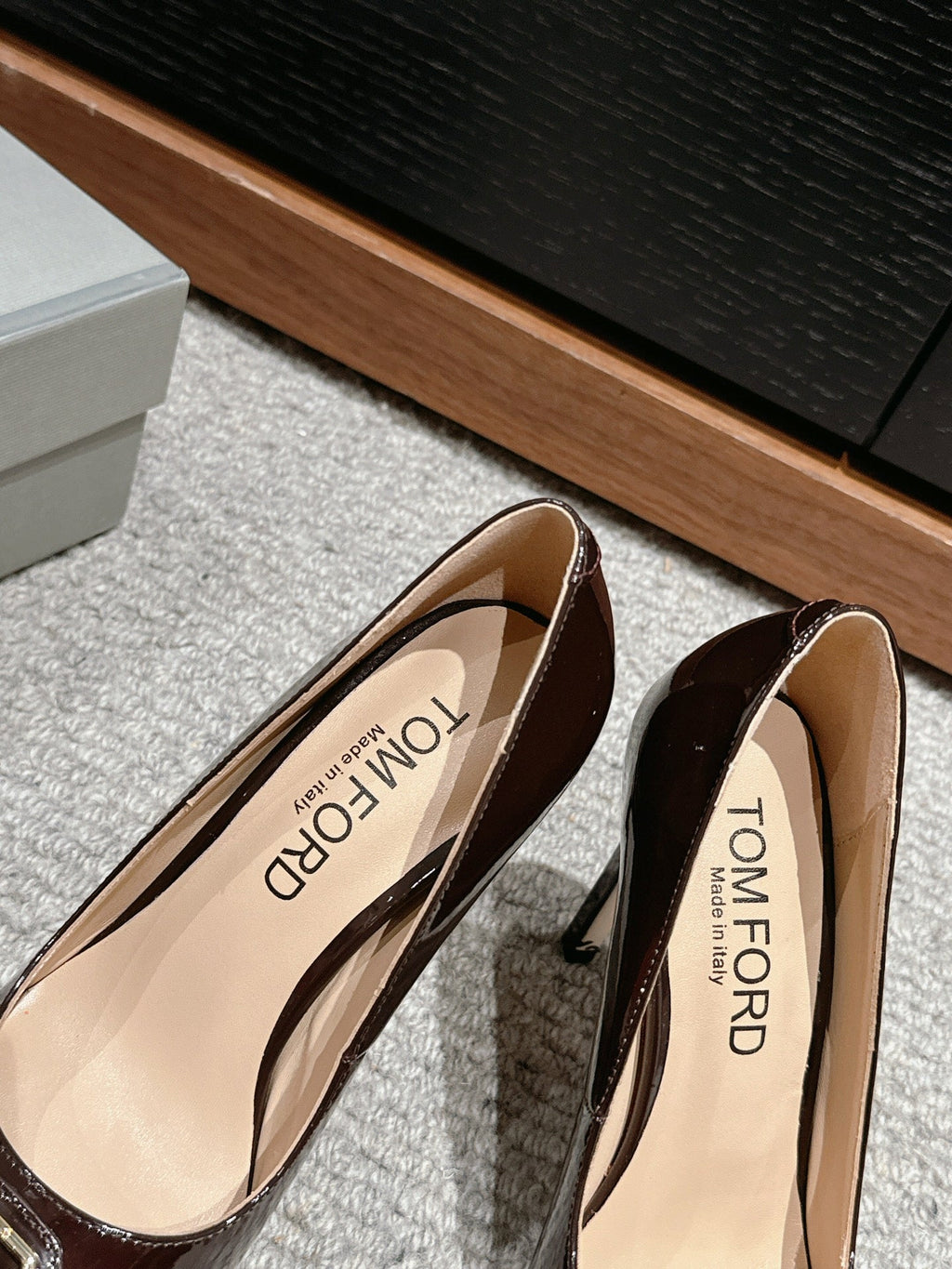 ROMAN HIGH-HEEL 10 CM IN PECAN BROWN CALFSKIN