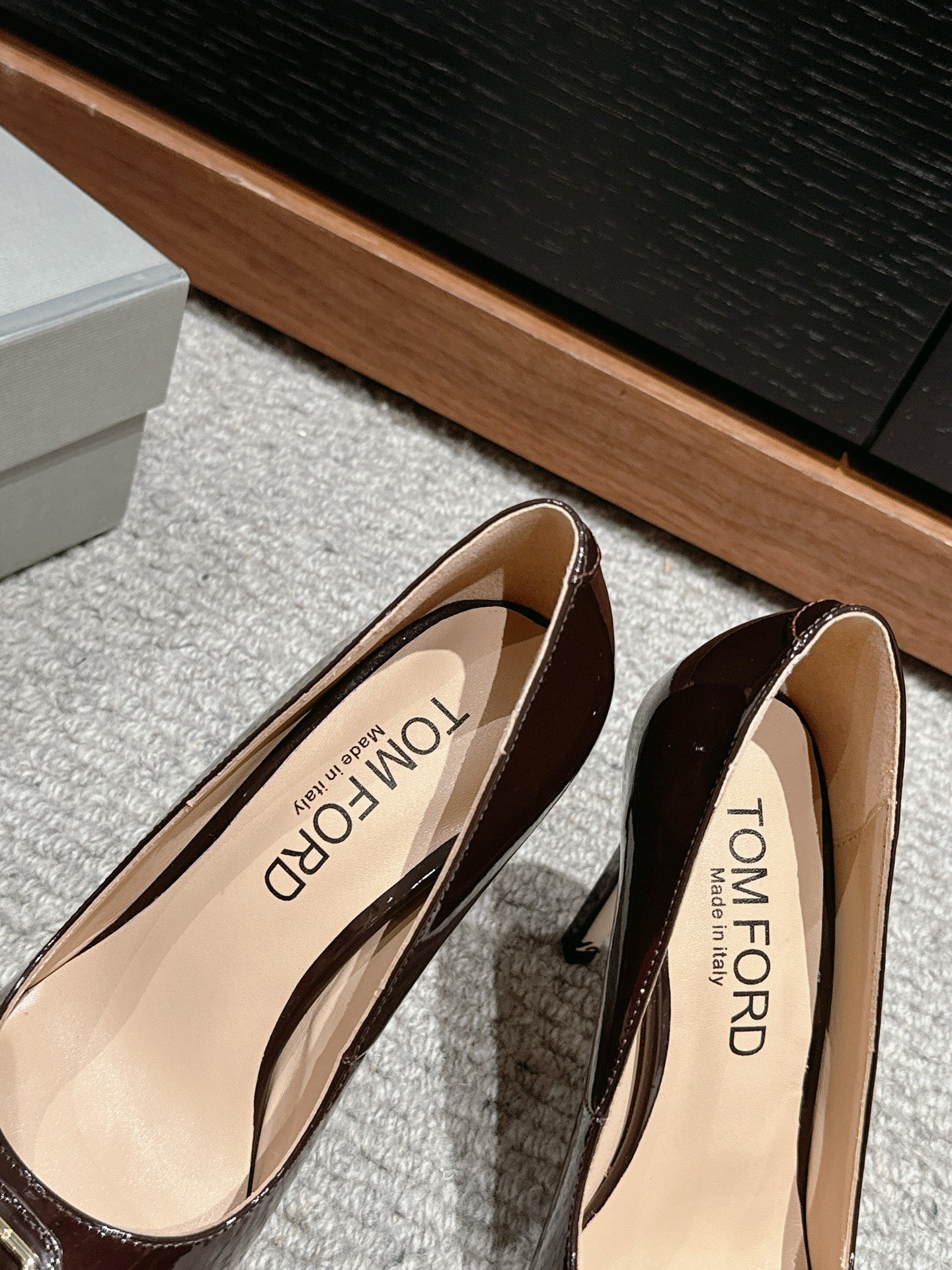 ROMAN HIGH-HEEL 10 CM IN PECAN BROWN CALFSKIN