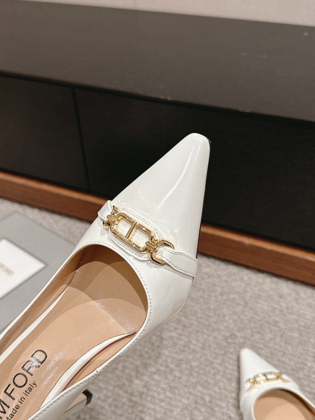 ROMAN HIGH-HEEL 10 CM IN WHITE CALFSKIN