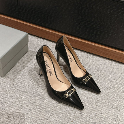 ROMAN HIGH-HEEL 10 CM IN BLACK CALFSKIN