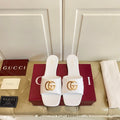 GUCCI 26S SLIDES IN WHITE CALFSKIN