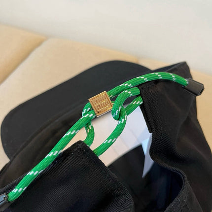 MIUMIU BASEBALL CAP IN BLACK KHAKI FABRIC STYLE 7