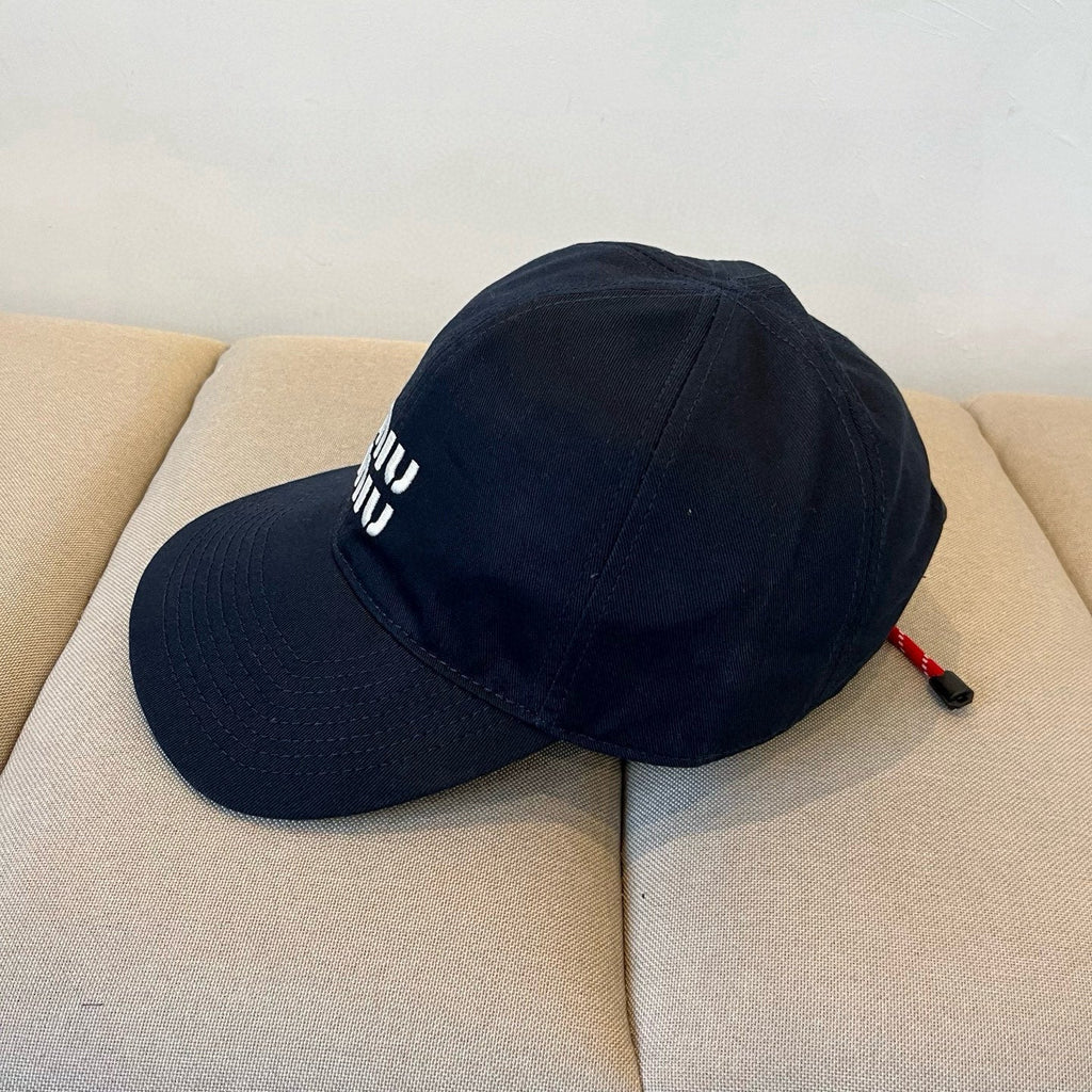 MIUMIU BASEBALL CAP IN NAVY BLUE KHAKI FABRIC STYLE 5