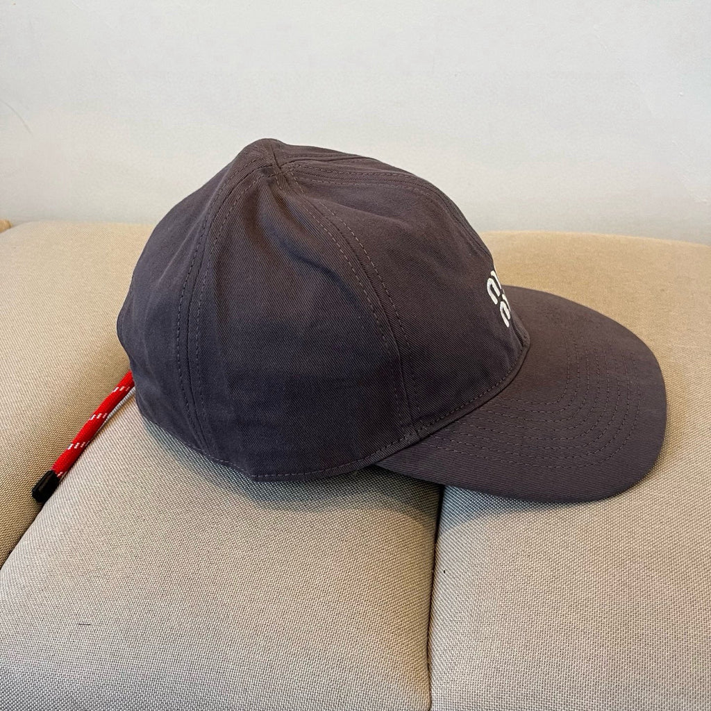MIUMIU BASEBALL CAP IN DARK GREY KHAKI FABRIC STYLE 4