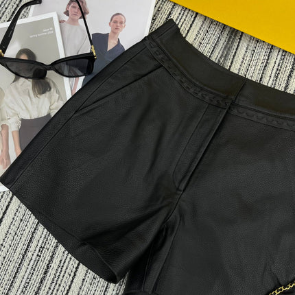 FENDI 26S LEATHER SHORTS 353