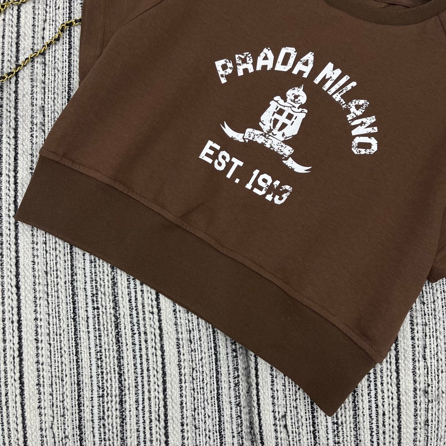 PRADA 25S SHORT-SLEEVE CREW NECK SWEATSHIRT SET 351