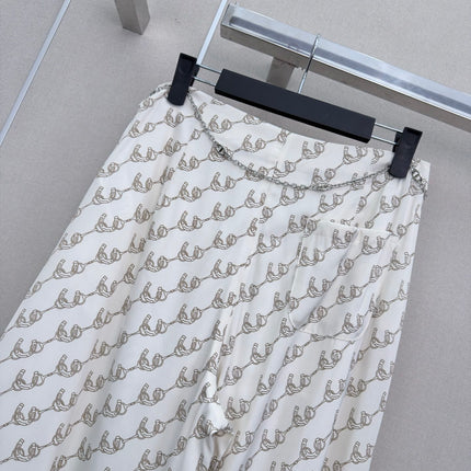 HERMES 26S PRINTED WIDE-LEG TROUSERS 789