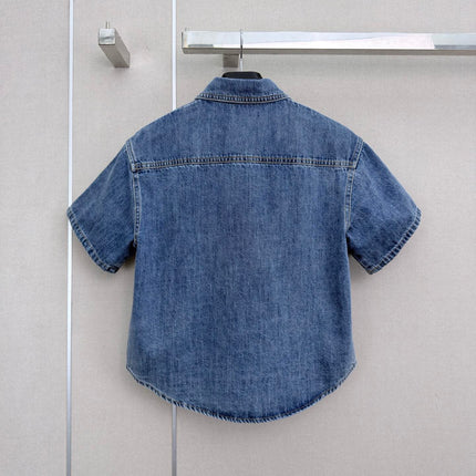CELINE 26S SHORT SLEEVE DENIM SHIRT 321