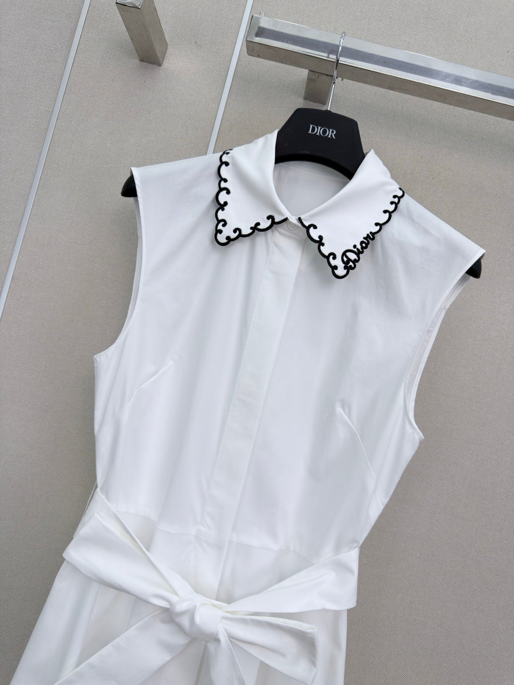DIOR 26S SLEEVELESS COLLARED SHIRT DRESS 1303