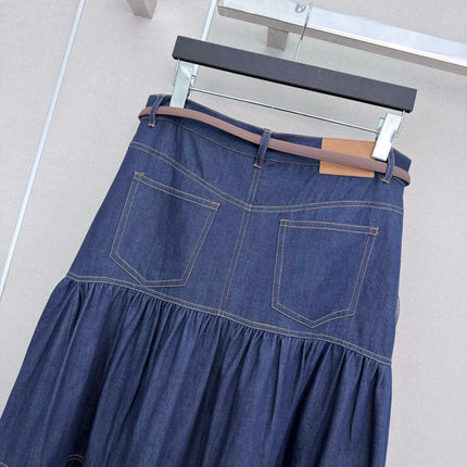 YSL 26S DENIM MAXI SKIRT 497