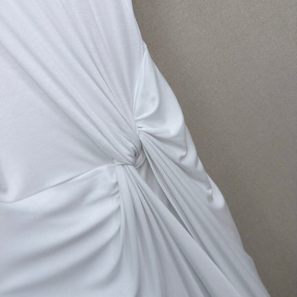 RALPH LAUREN 26S WHITE WAIST-TIED DRESS 455