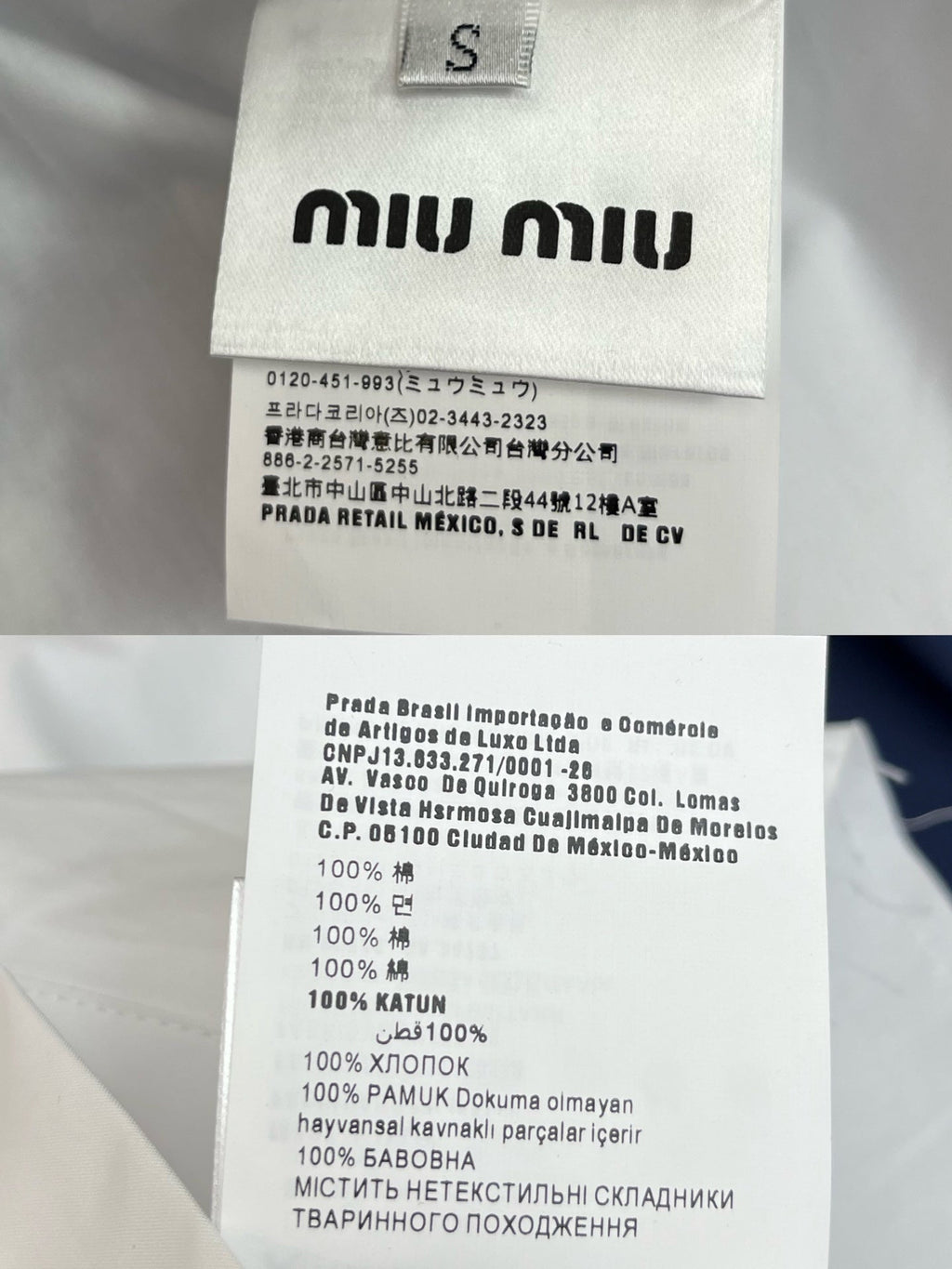 MIUMIU LONG-SLEEVE SHIRT 214505