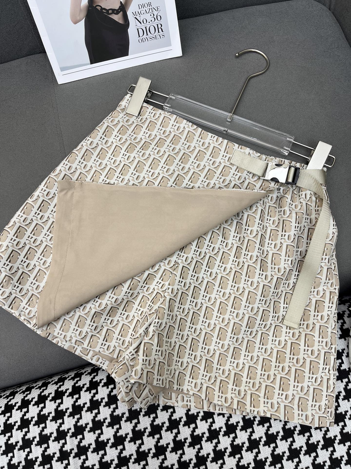 DIOR WRAP-FRONT SHORTS 228595