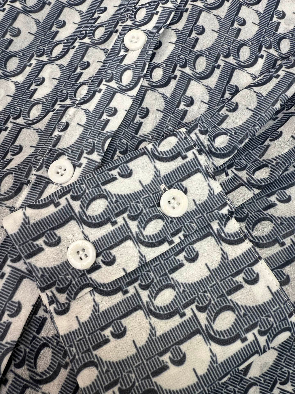 DIOR SHIRTS MONOCHROME PRINTED FABRIC 266699