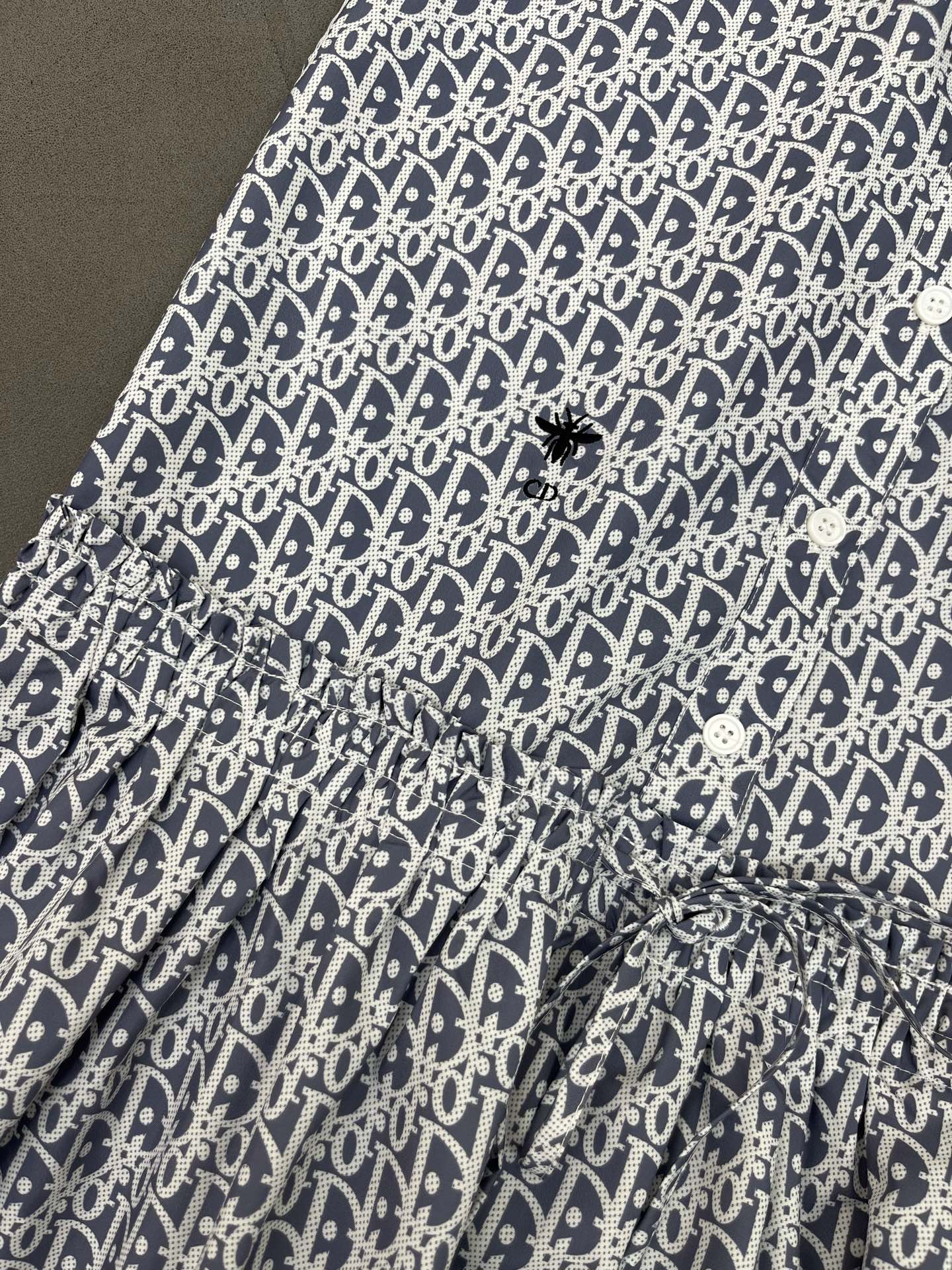 DIOR SLEEVELESS PRINTED DENIM DRESS 269128