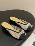 BUBBLE 30 MM IN BLACK FABRIC AND WHITE MESH