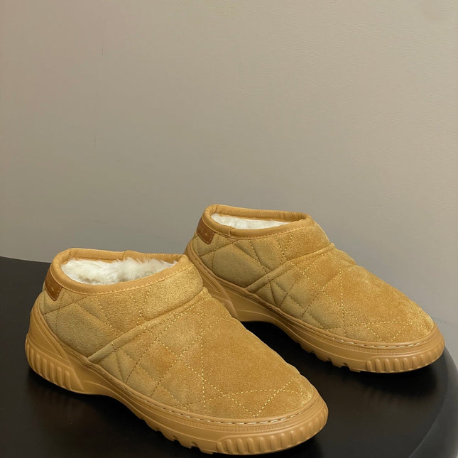 DIOR 25S FROST ANKLE BOOTS IN GOLDEN BROWN SUEDE