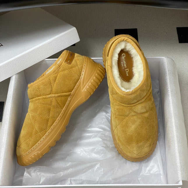 DIOR 25S FROST ANKLE BOOTS IN GOLDEN BROWN SUEDE