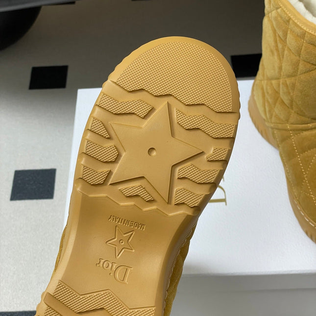 DIOR 25S FROST LOW ANKLE BOOTS IN GOLDEN BROWN SUEDE
