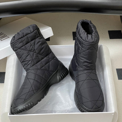 DIOR 25S FROST LOW ANKLE BOOTS IN BLACK FABRIC