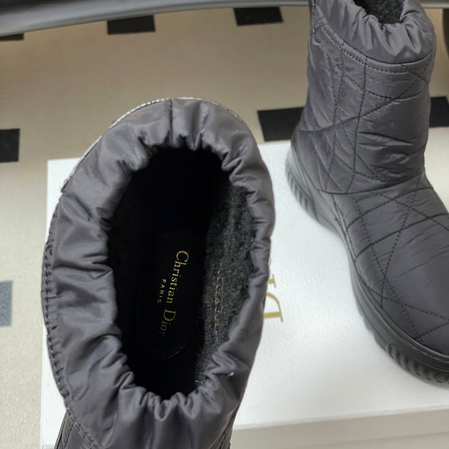 DIOR 25S FROST LOW ANKLE BOOTS IN BLACK FABRIC