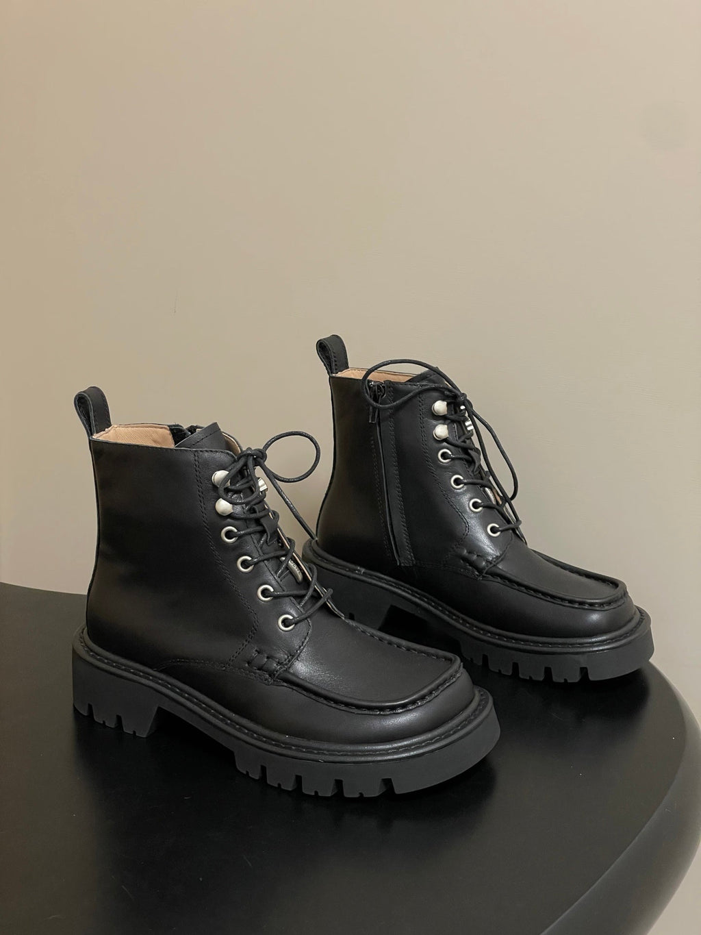 LOEWE 26S ANKLE BOOTS IN BLACK CALFSKIN