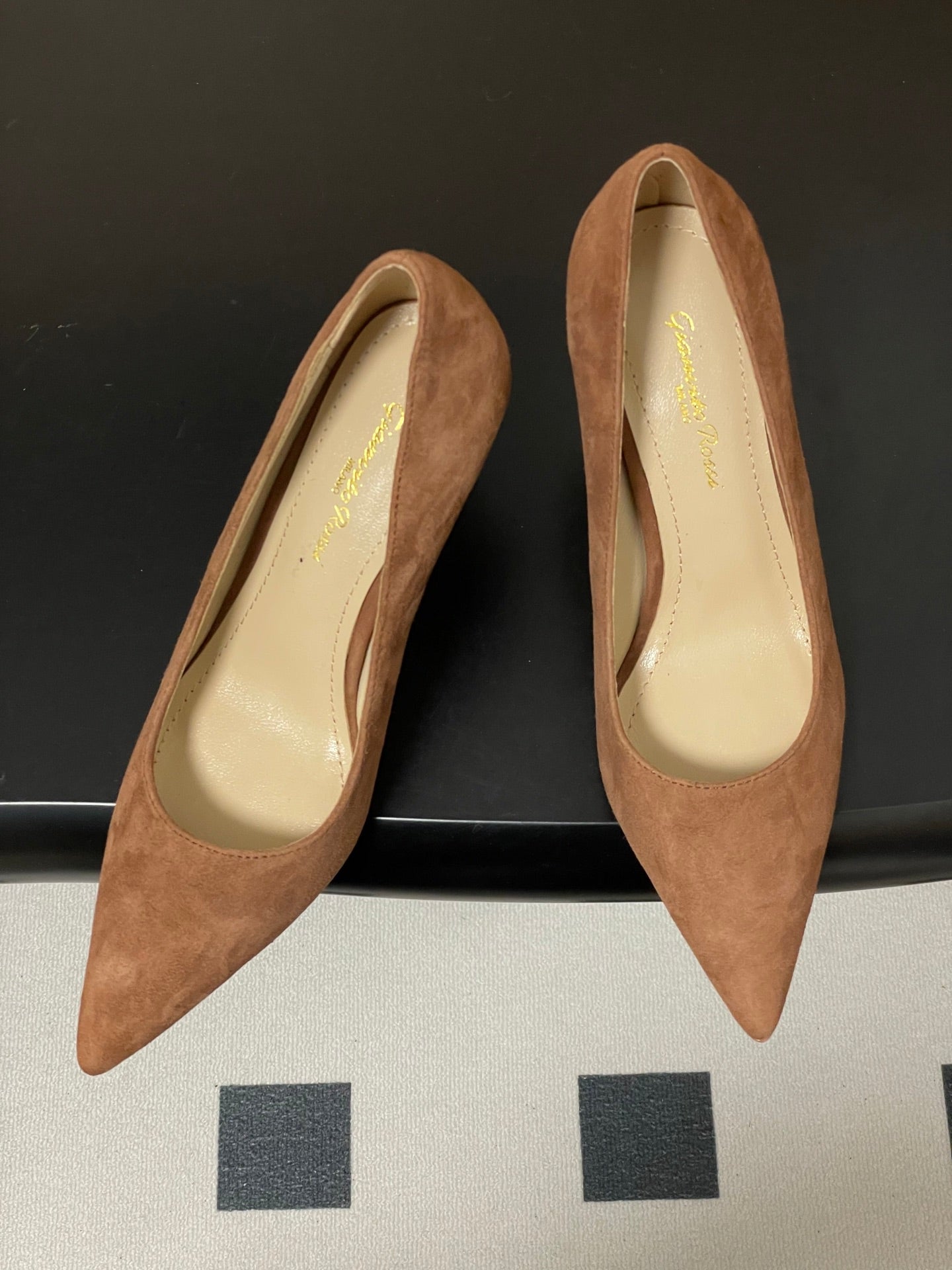 GIANVITO ROSSI 26S HIGH HEELS 85 MM IN BROWN SUEDE