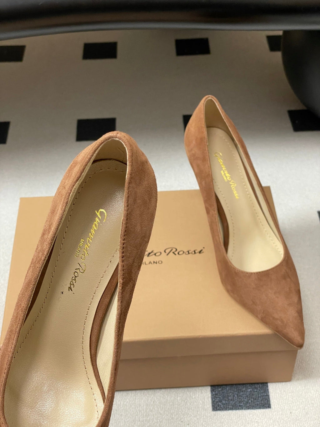 GIANVITO ROSSI 26S HIGH HEELS 85 MM IN BROWN SUEDE