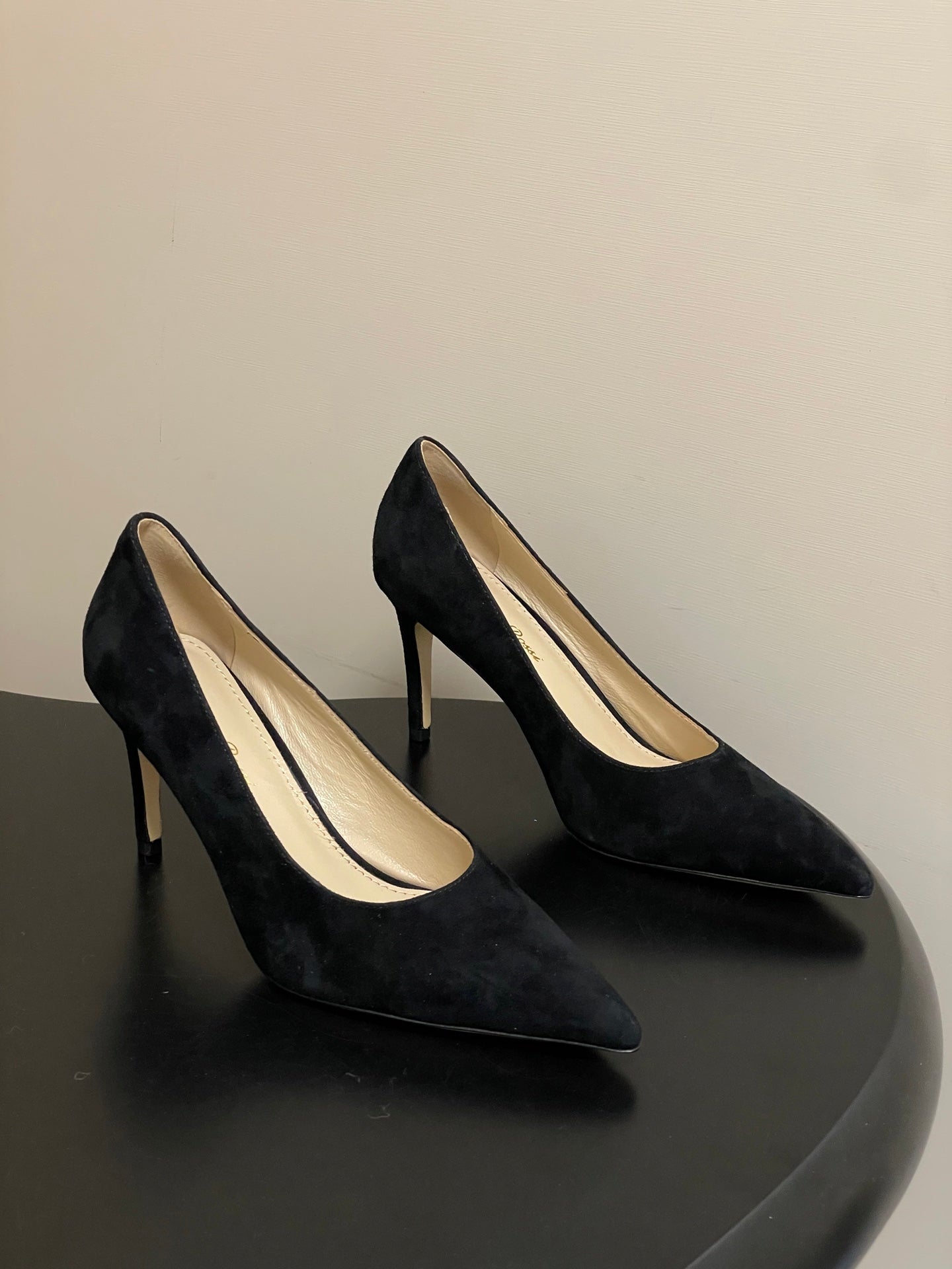 GIANVITO ROSSI 26S HIGH HEELS 85 MM IN BLACK SUEDE