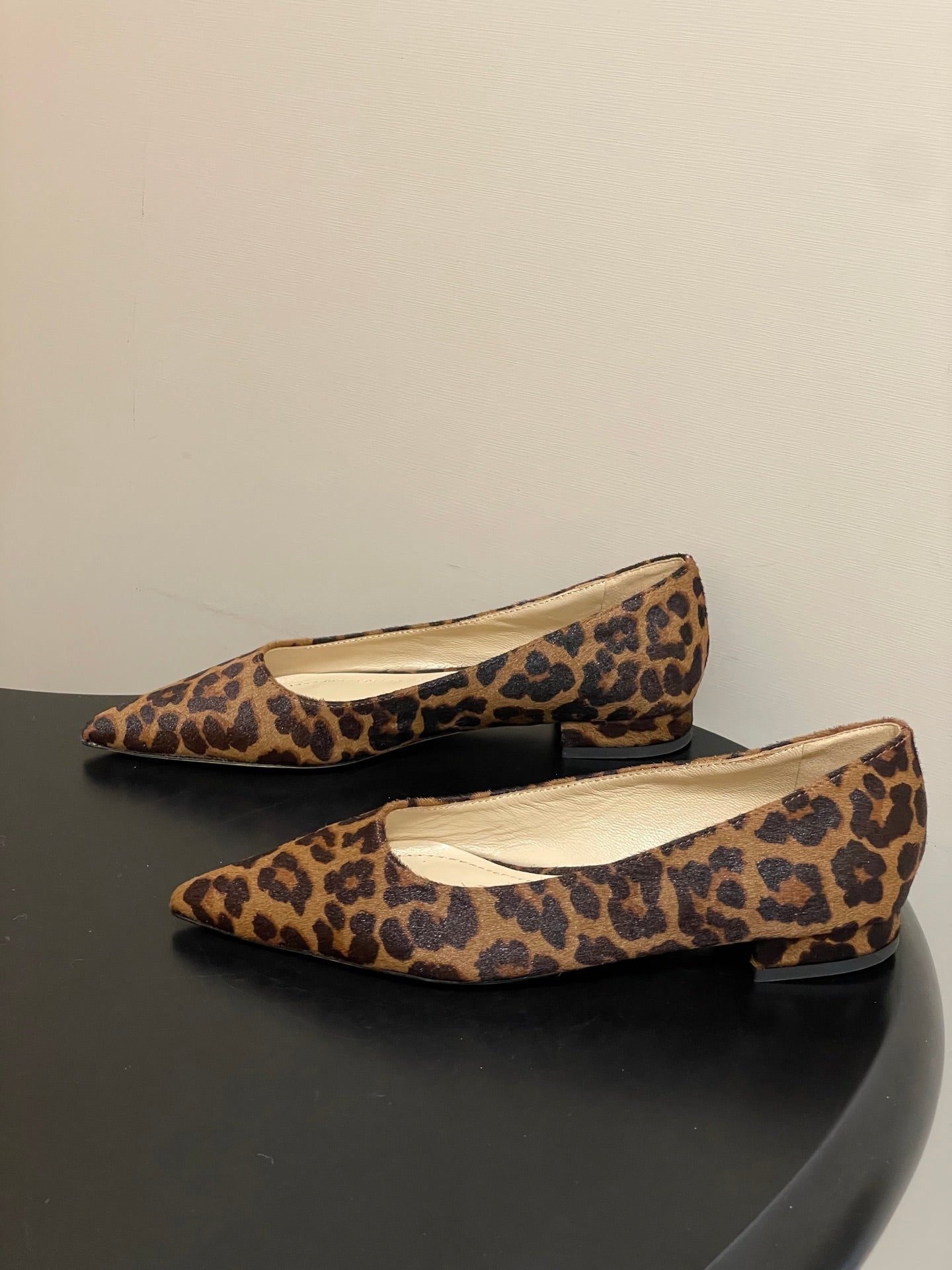 GIANVITO ROSSI 26S FLATS IN LEOPARD PRINT PONY HAIR