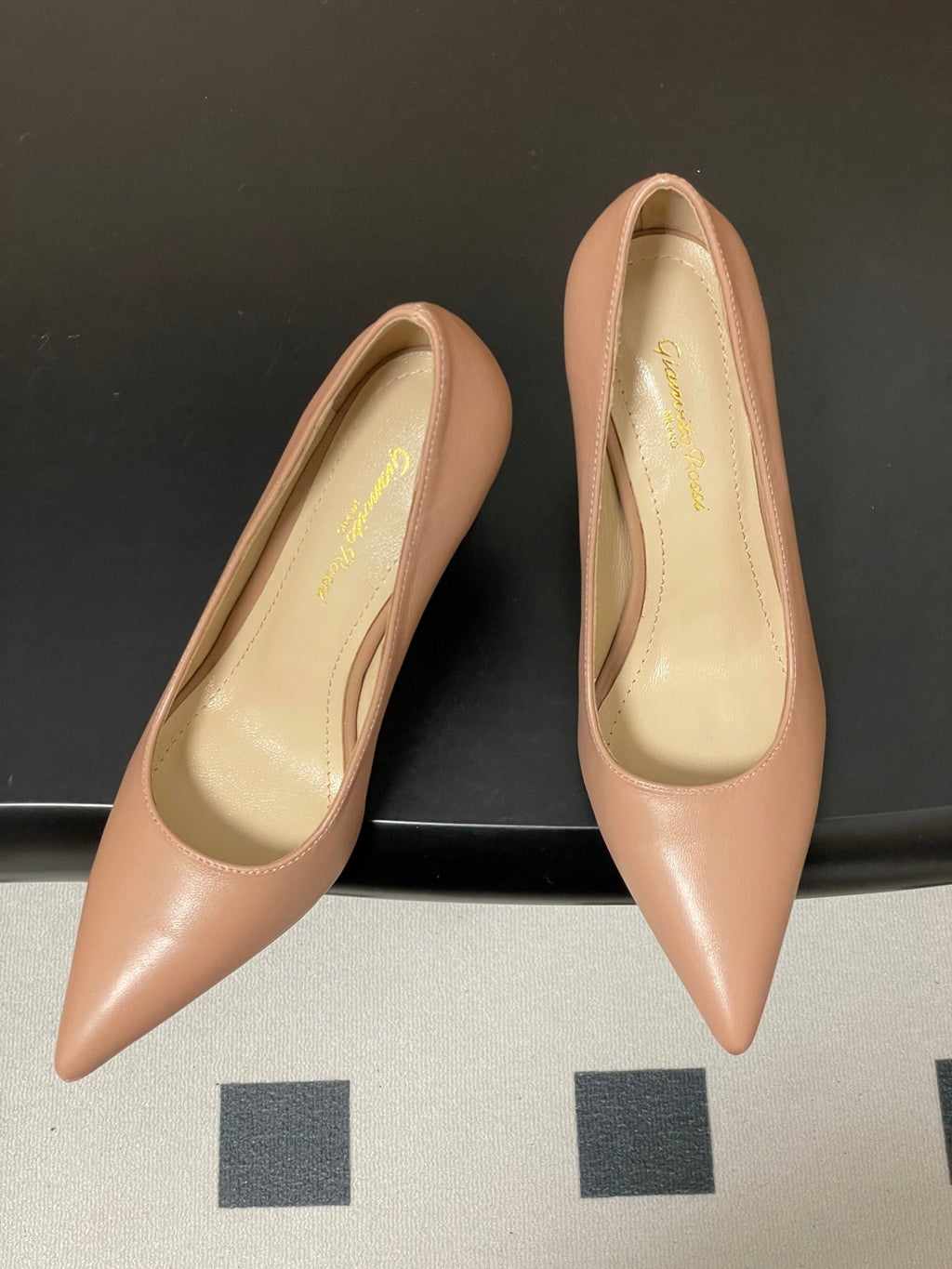 GIANVITO ROSSI 26S HIGH HEELS 85 MM IN NUDE CALFSKIN