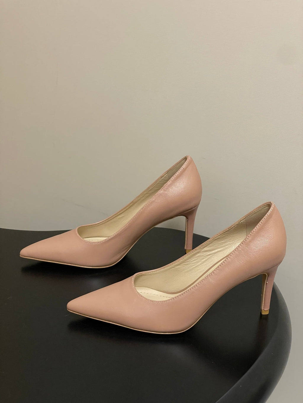 GIANVITO ROSSI 26S HIGH HEELS 85 MM IN NUDE CALFSKIN