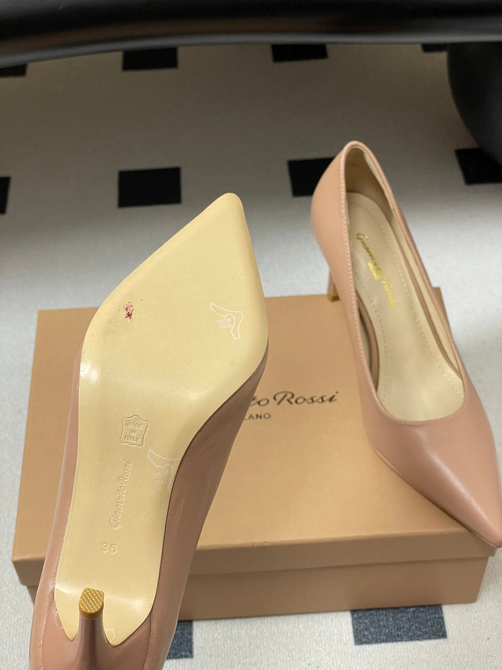 GIANVITO ROSSI 26S HIGH HEELS 85 MM IN NUDE CALFSKIN