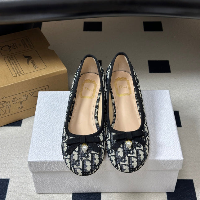 DIOR 26S MARY JANE HIGH HEELS 35MM IN BLACK DIOR OBLIQUE EMBROIDERED CANVAS WITH BOW