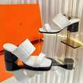 HM 26S MONICA 60 SANDAL IN WHITE CALFSKIN