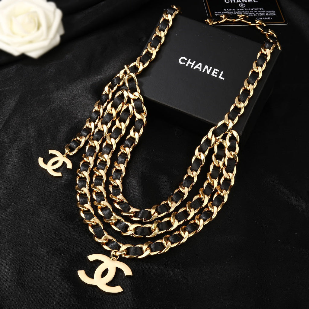 CC Vintage Waist Belt Chain Gold Hardware