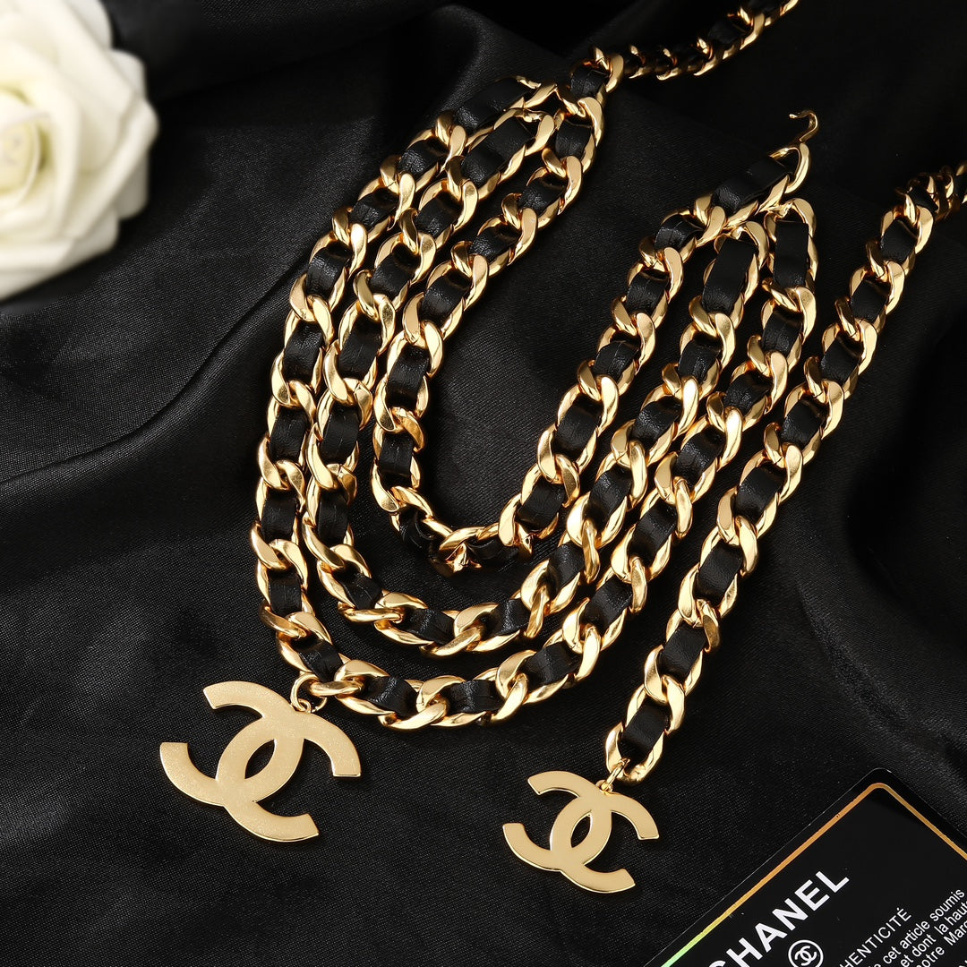 CC Vintage Waist Belt Chain Gold Hardware