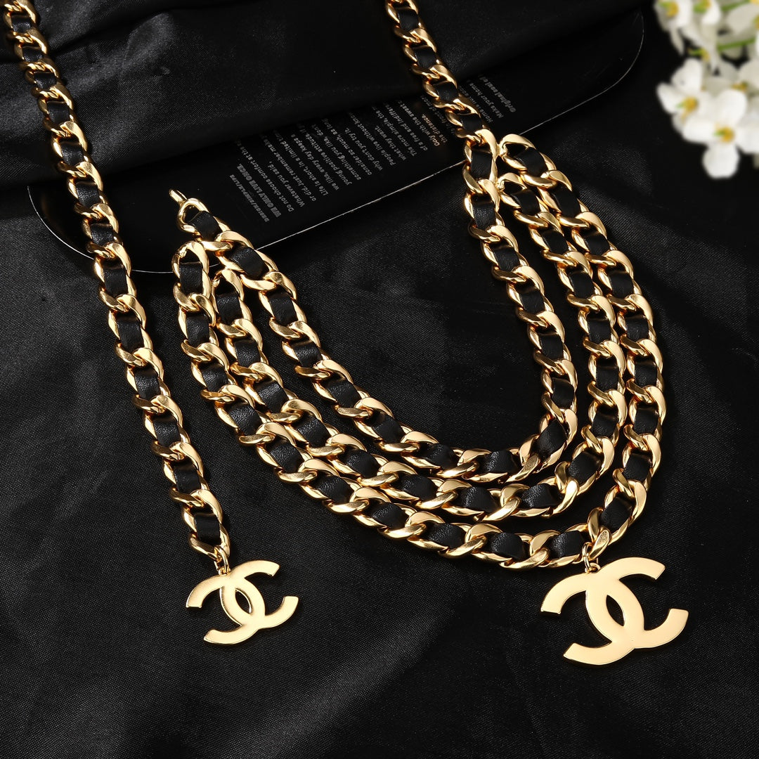 CC Vintage Waist Belt Chain Gold Hardware