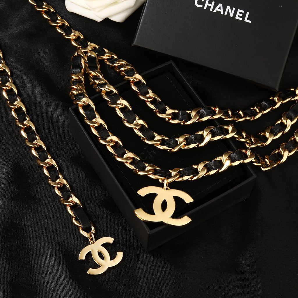 CC Vintage Waist Belt Chain Gold Hardware