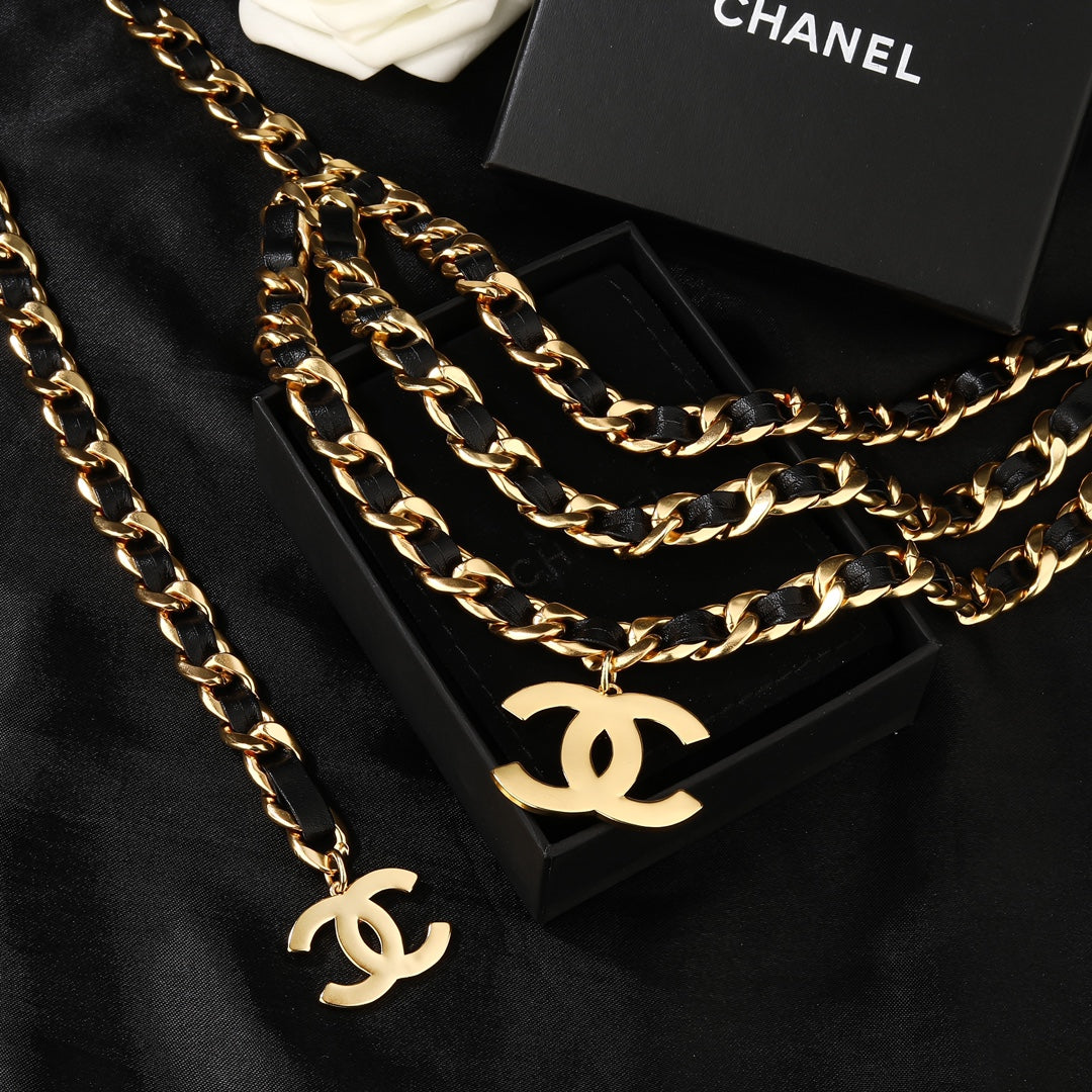 CC Vintage Waist Belt Chain Gold Hardware