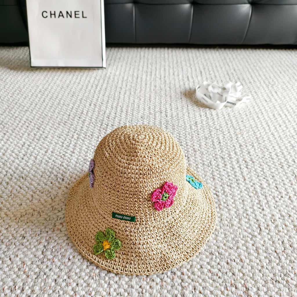 MIUMIU STRAW BUCKET HAT STYLE 38