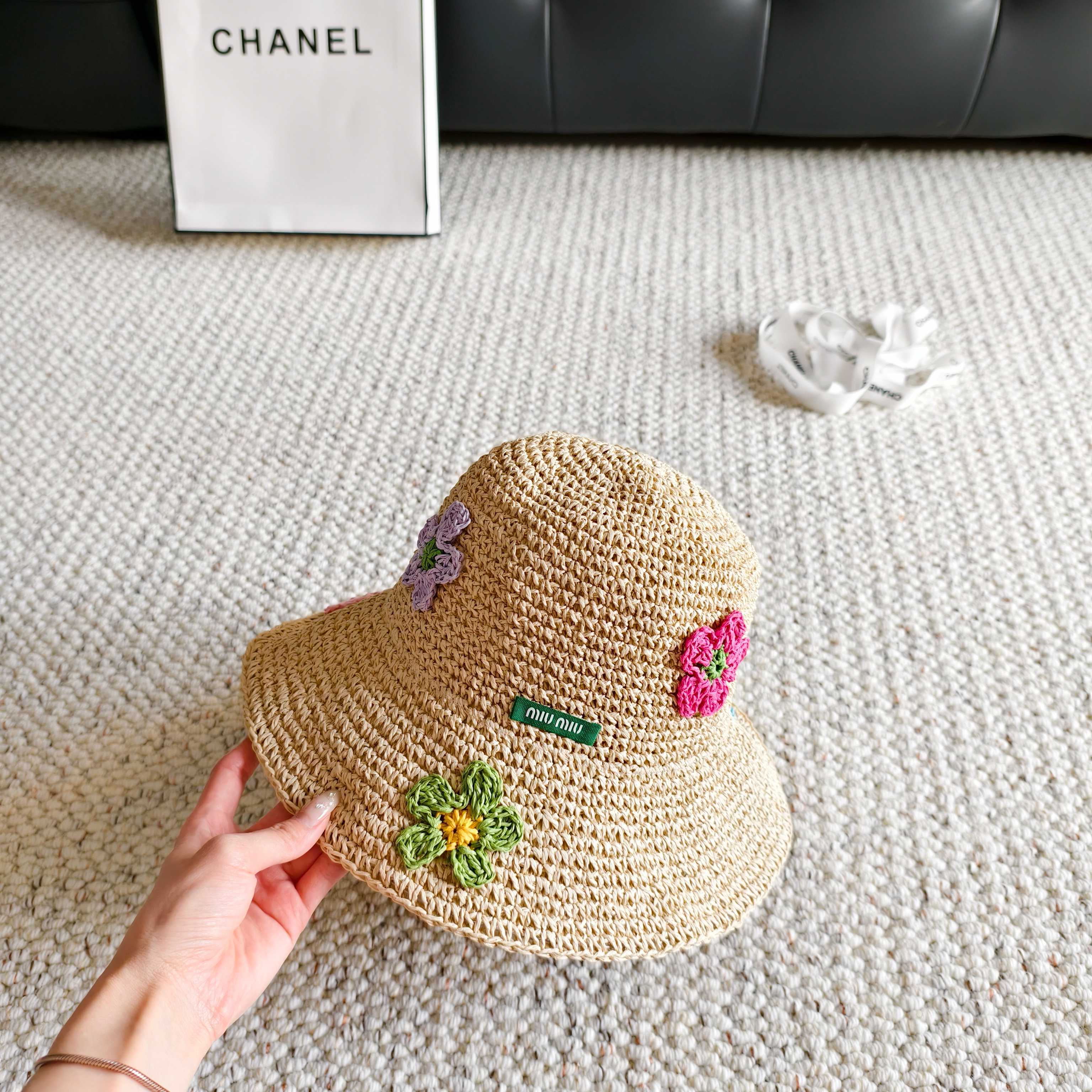 MIUMIU STRAW BUCKET HAT STYLE 38