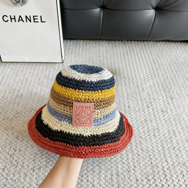 LOEWE 26S MULTICOLOR CROCHET BUCKET HAT STYLE 045