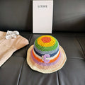 CELINE 26S RAINBOW WOVEN BUCKET HAT STYLE 6