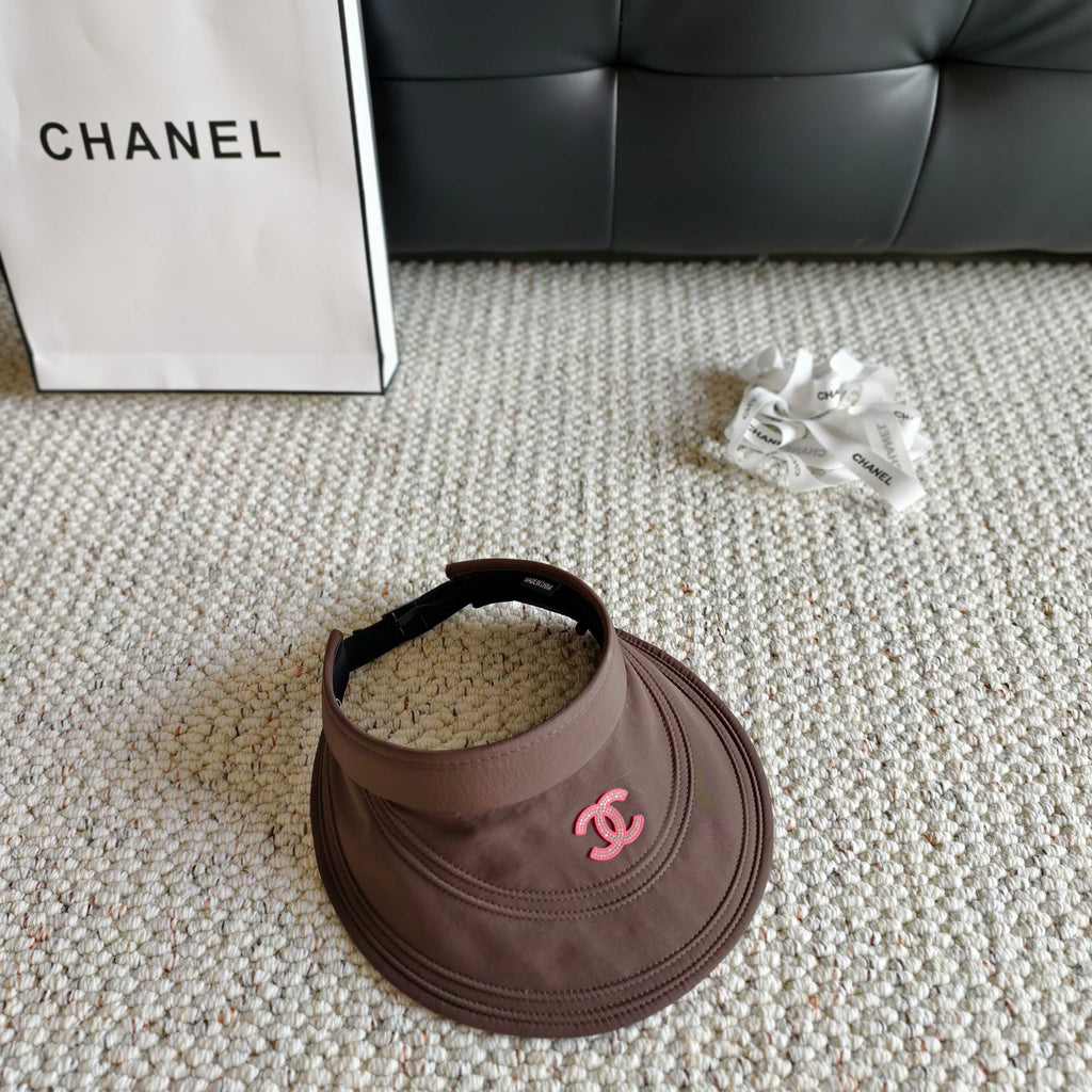 CHANEL 26S EMBROIDERED CC VISOR HAT 336144