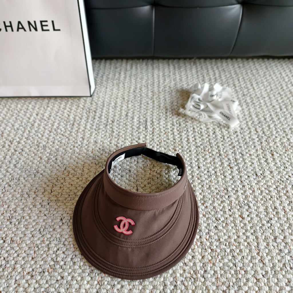 CHANEL 26S EMBROIDERED CC VISOR HAT 336144