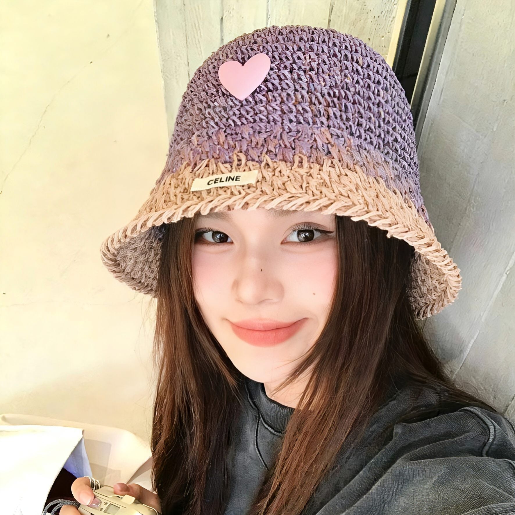 CELINE 26S STRAW BUCKET HAT STYLE 207
