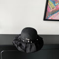 MIUMIU 26S STRAW HAT WITH PLEATED FABRIC 339476