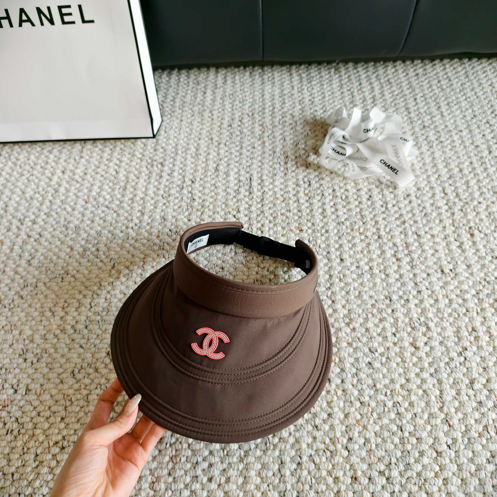 CHANEL 26S EMBROIDERED CC VISOR HAT 336144